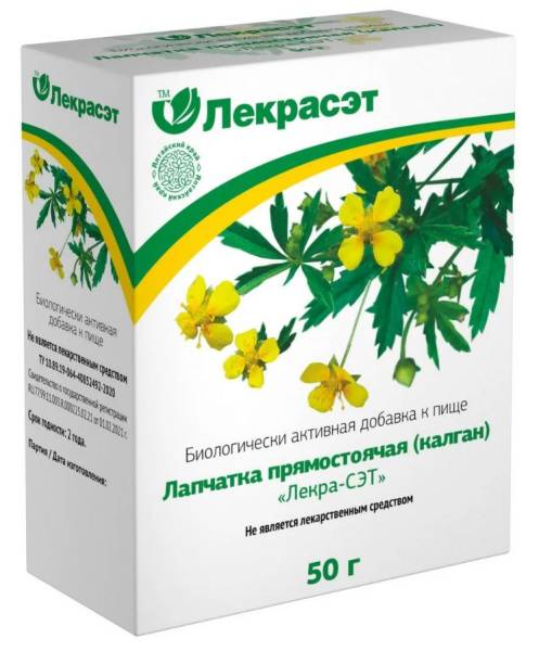 Лапчатка прямостоячая калган (корень) Лекра Сэт 50г фотография