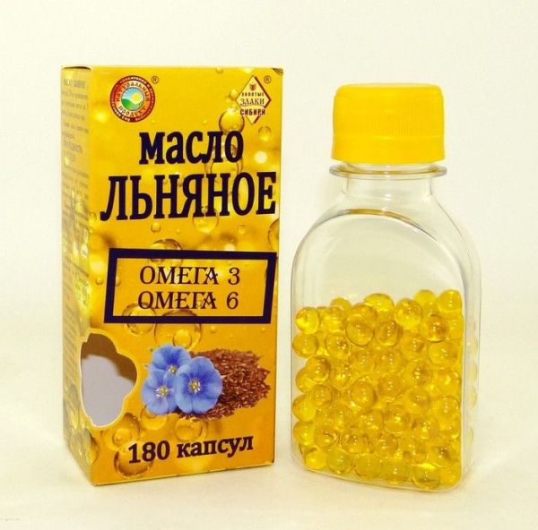 Изображение товара Масло льняное Омега-3 и Омега-6 180 капсул Масло льняное Омега-3 и Омега-6 180 капсул фотография