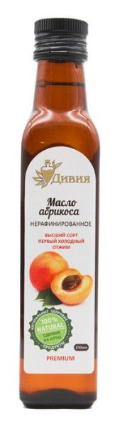 Изображение товара Масло абрикоса Дивия 100% 250мл Масло абрикоса Дивия 100% 250мл фотография